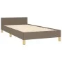 Bettgestell mit Kopfteil aus taupegrauem Stoff 90x200 cm von vidaXL, Betten und Lattenroste - Ref: Foro24-3125353, Preis: 160...