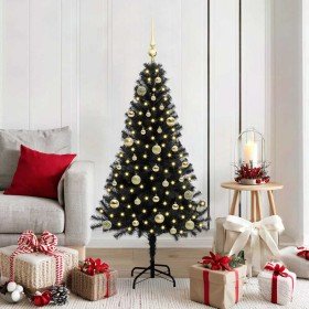 Árbol de Navidad con 150 LED con soporte Negro 150 cm PVC en Decoración Festiva y Estacional | Comprar online en Foru.es