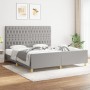 Estructura de cama con cabecero gris claro tela 180x200 cm de vidaXL, Camas y somieres - Ref: Foro24-3125316, Precio: 243,97 ...