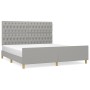 Estructura de cama con cabecero gris claro tela 180x200 cm de vidaXL, Camas y somieres - Ref: Foro24-3125316, Precio: 243,97 ...
