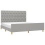 Estructura de cama con cabecero gris claro tela 180x200 cm de vidaXL, Camas y somieres - Ref: Foro24-3125316, Precio: 243,97 ...