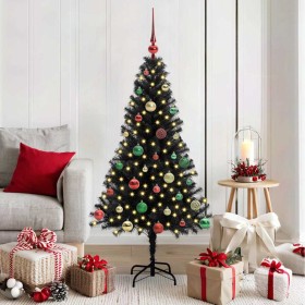 Árbol de Navidad con 150 LED con soporte Negro 150 cm PVC en Decoración Festiva y Estacional | Comprar online en Foru.es