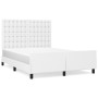 Estructura de cama cabecero cuero sintético blanco 140x200 cm de vidaXL, Camas y somieres - Ref: Foro24-3125574, Precio: 260,...