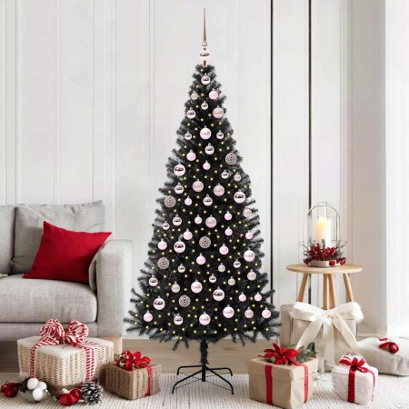 Árbol de Navidad con 300 LED con soporte Negro 180 cm PVC en Decoración Festiva y Estacional | Comprar online en Foru.es