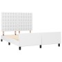 Estructura de cama cabecero cuero sintético blanco 140x200 cm de vidaXL, Camas y somieres - Ref: Foro24-3125574, Precio: 260,...