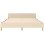 Estructura de cama con cabecero de tela color crema 140x200 cm de vidaXL, Camas y somieres - Ref: Foro24-3125062, Precio: 209...