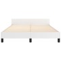 Estructura de cama cabecero cuero sintético blanco 140x200 cm de vidaXL, Camas y somieres - Ref: Foro24-3125574, Precio: 260,...