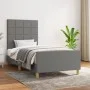 Bed frame with headboard in dark gray fabric 90x190 cm by vidaXL, Beds and slatted bases - Ref: Foro24-3125018, Price: 148,26...
