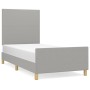 Estructura de cama con cabecero de tela gris claro 100x200 cm de vidaXL, Camas y somieres - Ref: Foro24-3124871, Precio: 134,...