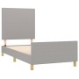 Estructura de cama con cabecero de tela gris claro 100x200 cm de vidaXL, Camas y somieres - Ref: Foro24-3124871, Precio: 134,...