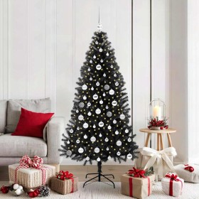 Árbol de Navidad con 300 LED con soporte Negro 180 cm PVC en Decoración Festiva y Estacional | Comprar online en Foru.es