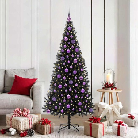 Árbol de Navidad con 300 LED con soporte Negro 180 cm PVC en Decoración Festiva y Estacional | Comprar online en Foru.es