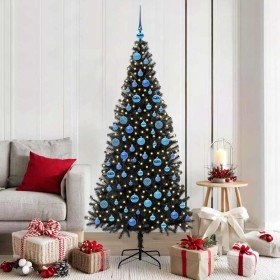 Árbol de Navidad con 300 LED con soporte Negro 180 cm PVC en Decoración Festiva y Estacional | Comprar online en Foru.es