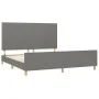 Bettgestell mit Kopfteil aus dunkelgrauem Stoff 180x200 cm von vidaXL, Betten und Lattenroste - Ref: Foro24-3124912, Preis: 2...