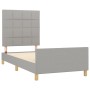 Estructura de cama con cabecero de tela gris claro 90x190 cm de vidaXL, Camas y somieres - Ref: Foro24-3125017, Precio: 149,3...