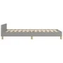 Light gray fabric bed frame with headboard 90x190 cm by vidaXL, Beds and slatted bases - Ref: Foro24-3125017, Price: 145,71 €...