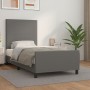 Estructura de cama con cabecero cuero sintético gris 100x200 cm de vidaXL, Camas y somieres - Ref: Foro24-3125437, Precio: 15...