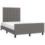Estructura de cama con cabecero cuero sintético gris 120x200cm de vidaXL, Camas y somieres - Ref: Foro24-3125565, Precio: 213...
