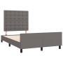 Estructura de cama con cabecero cuero sintético gris 120x200cm de vidaXL, Camas y somieres - Ref: Foro24-3125565, Precio: 213...