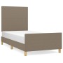 Estructura de cama con cabecero de tela gris taupe 80x200 cm de vidaXL, Camas y somieres - Ref: Foro24-3124851, Precio: 148,5...