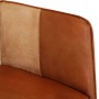 Sillón orejero cuero auténtico marrón y crema en Sillones | Comprar online en Foru.es