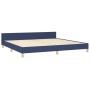 Estructura de cama con cabecero de tela azul 200x200 cm de vidaXL, Camas y somieres - Ref: Foro24-3125087, Precio: 226,31 €, ...