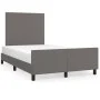 Bettgestell mit Kopfteil aus grauem Kunstleder 120x200cm von vidaXL, Betten und Lattenroste - Ref: Foro24-3125443, Preis: 211...