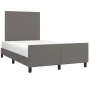 Bettgestell mit Kopfteil aus grauem Kunstleder 120x200cm von vidaXL, Betten und Lattenroste - Ref: Foro24-3125443, Preis: 211...