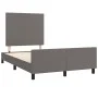Bettgestell mit Kopfteil aus grauem Kunstleder 120x200cm von vidaXL, Betten und Lattenroste - Ref: Foro24-3125443, Preis: 211...