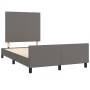 Estructura de cama con cabecero cuero sintético gris 120x200cm de vidaXL, Camas y somieres - Ref: Foro24-3125443, Precio: 217...