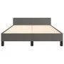 Bettgestell mit Kopfteil aus grauem Kunstleder 120x200cm von vidaXL, Betten und Lattenroste - Ref: Foro24-3125443, Preis: 211...