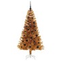 Árbol de Navidad con 150 LED con soporte Dorado 150 cm PET en Decoración Festiva y Estacional | Comprar online en Foru.es