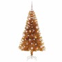 Árbol de Navidad con 150 LED con soporte Dorado 150 cm PET en Decoración Festiva y Estacional | Comprar online en Foru.es