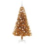 Árbol de Navidad con 150 LED con soporte Dorado 150 cm PET en Decoración Festiva y Estacional | Comprar online en Foru.es