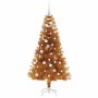 Árbol de Navidad con 150 LED con soporte Dorado 150 cm PET en Decoración Festiva y Estacional | Comprar online en Foru.es