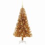 Árbol de Navidad con 150 LED con soporte Dorado 150 cm PET en Decoración Festiva y Estacional | Comprar online en Foru.es