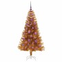 Árbol de Navidad con 150 LED con soporte Dorado 150 cm PET en Decoración Festiva y Estacional | Comprar online en Foru.es