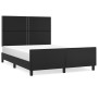 Estructura de cama con cabecero cuero sintético negro 140x200cm de vidaXL, Camas y somieres - Ref: Foro24-3125512, Precio: 21...