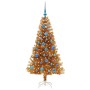 Árbol de Navidad con 150 LED con soporte Dorado 150 cm PET en Decoración Festiva y Estacional | Comprar online en Foru.es