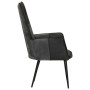 Sillón orejero cuero auténtico negro y gris en Sillones | Comprar online en Foru.es