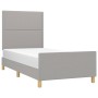 Estructura de cama con cabecero de tela gris claro 100x200 cm de vidaXL, Camas y somieres - Ref: Foro24-3124952, Precio: 126,...