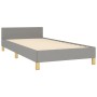 Estructura de cama con cabecero de tela gris claro 100x200 cm de vidaXL, Camas y somieres - Ref: Foro24-3124952, Precio: 126,...