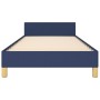 Estructura de cama con cabecero de tela azul 80x200 cm de vidaXL, Camas y somieres - Ref: Foro24-3125258, Precio: 169,85 €, D...