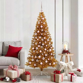 Árbol de Navidad con 300 LED con soporte Dorado 180 cm PET en Decoración Festiva y Estacional | Comprar online en Foru.es