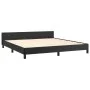Bed frame with headboard black synthetic leather 180x200cm by vidaXL, Beds and slatted bases - Ref: Foro24-3125585, Price: 23...