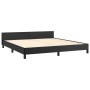 Estructura de cama con cabecero cuero sintético negro 180x200cm de vidaXL, Camas y somieres - Ref: Foro24-3125585, Precio: 24...