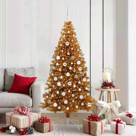 Árbol de Navidad con 300 LED con soporte Dorado 180 cm PET en Decoración Festiva y Estacional | Comprar online en Foru.es
