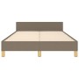 Estructura de cama con cabecero de tela gris taupe 120x200 cm de vidaXL, Camas y somieres - Ref: Foro24-3125045, Precio: 169,...