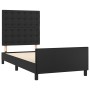 Estructura de cama con cabecero cuero sintético negro 100x200cm de vidaXL, Camas y somieres - Ref: Foro24-3125555, Precio: 13...