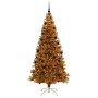 Árbol de Navidad con 300 LED con soporte Dorado 210 cm PET en Decoración Festiva y Estacional | Comprar online en Foru.es